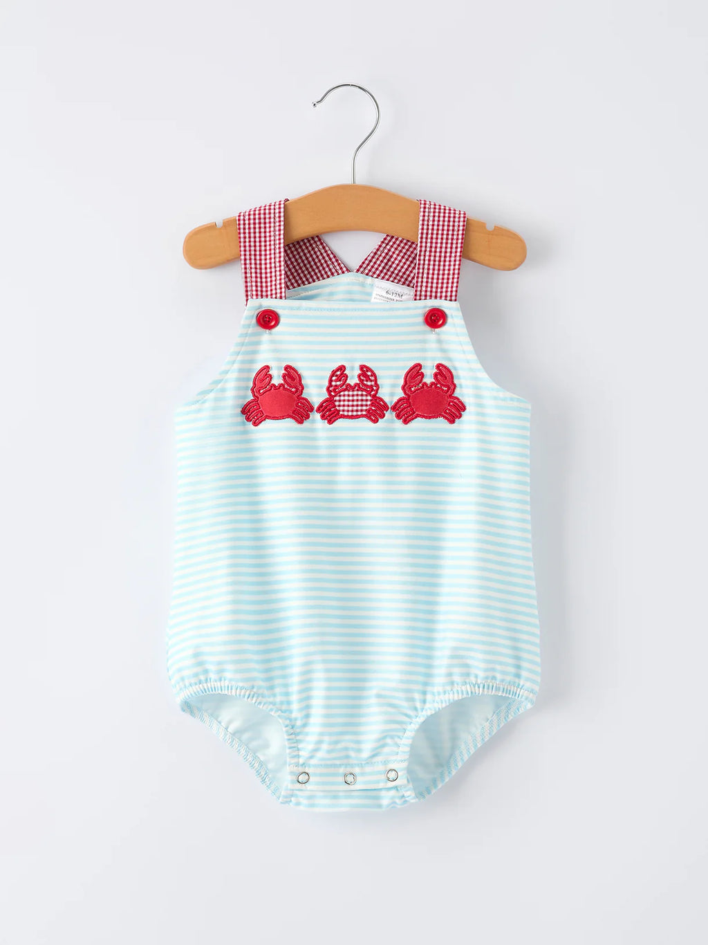 Crab Appliqué Baby Boy Romper
