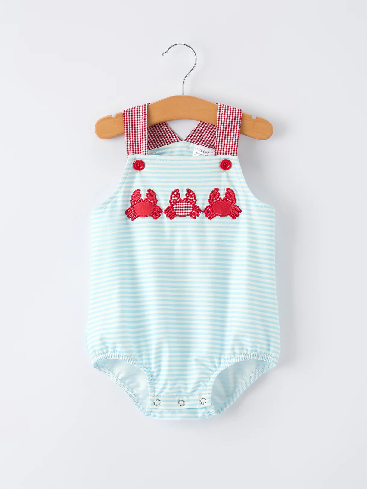 Crab Appliqué Baby Boy Romper
