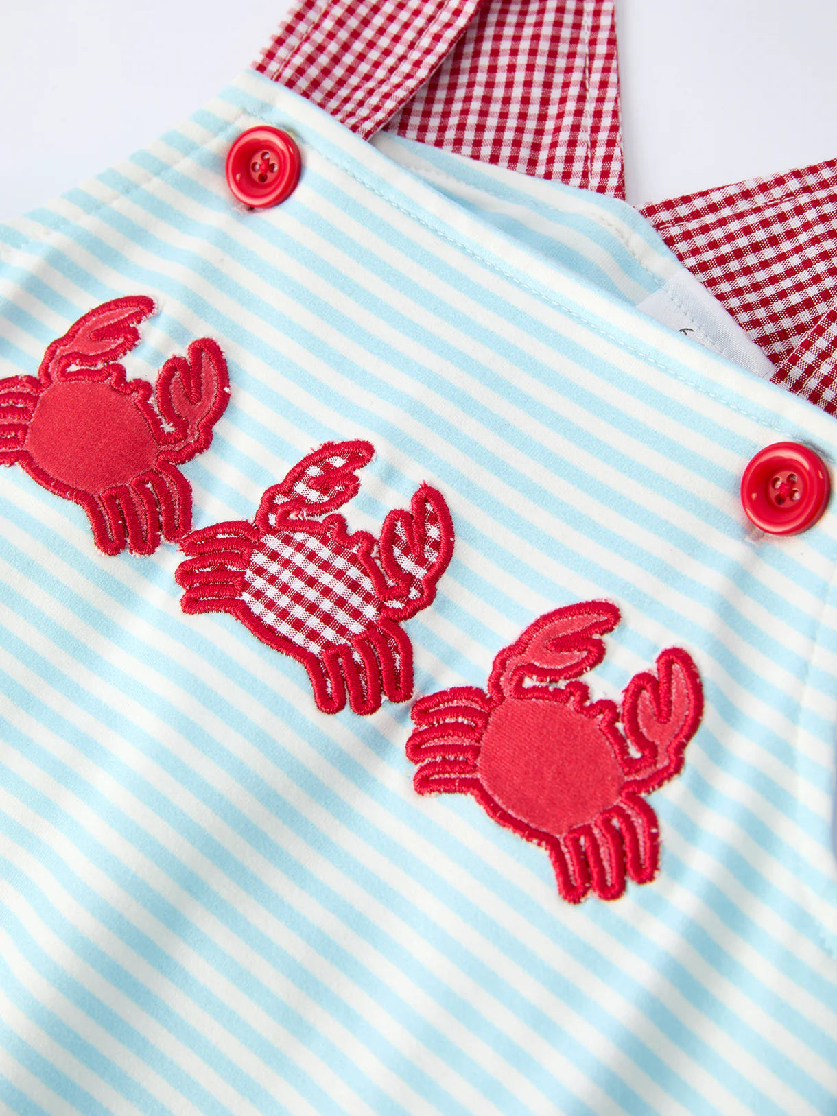 Crab Appliqué Baby Boy Romper