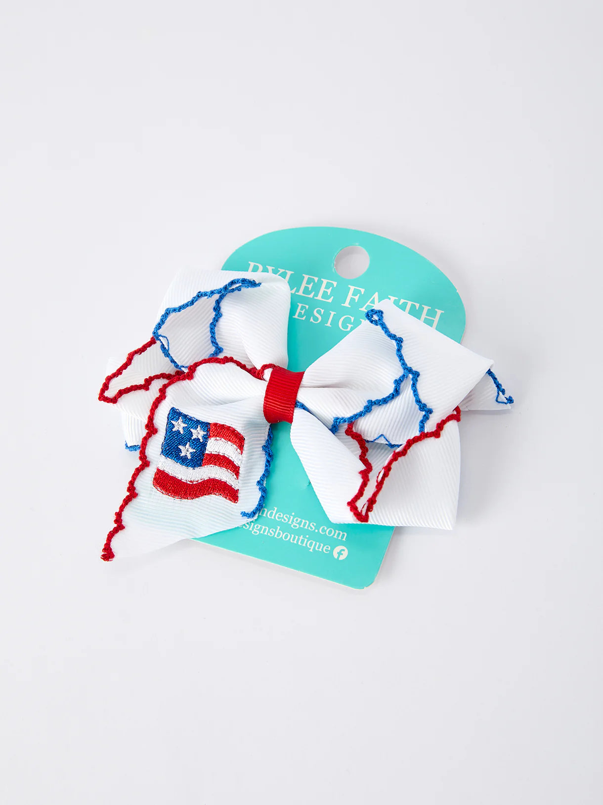 Stars & Stripes Flag Hair Bow – Toddler Girls July 4th Hair Bow