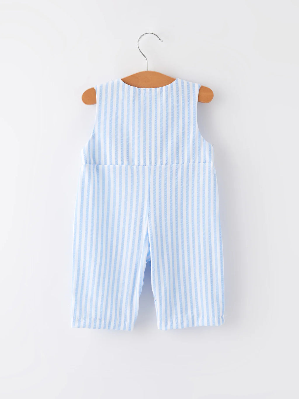 Spring & Summer Chicken Embroidery Blue Boy Romper