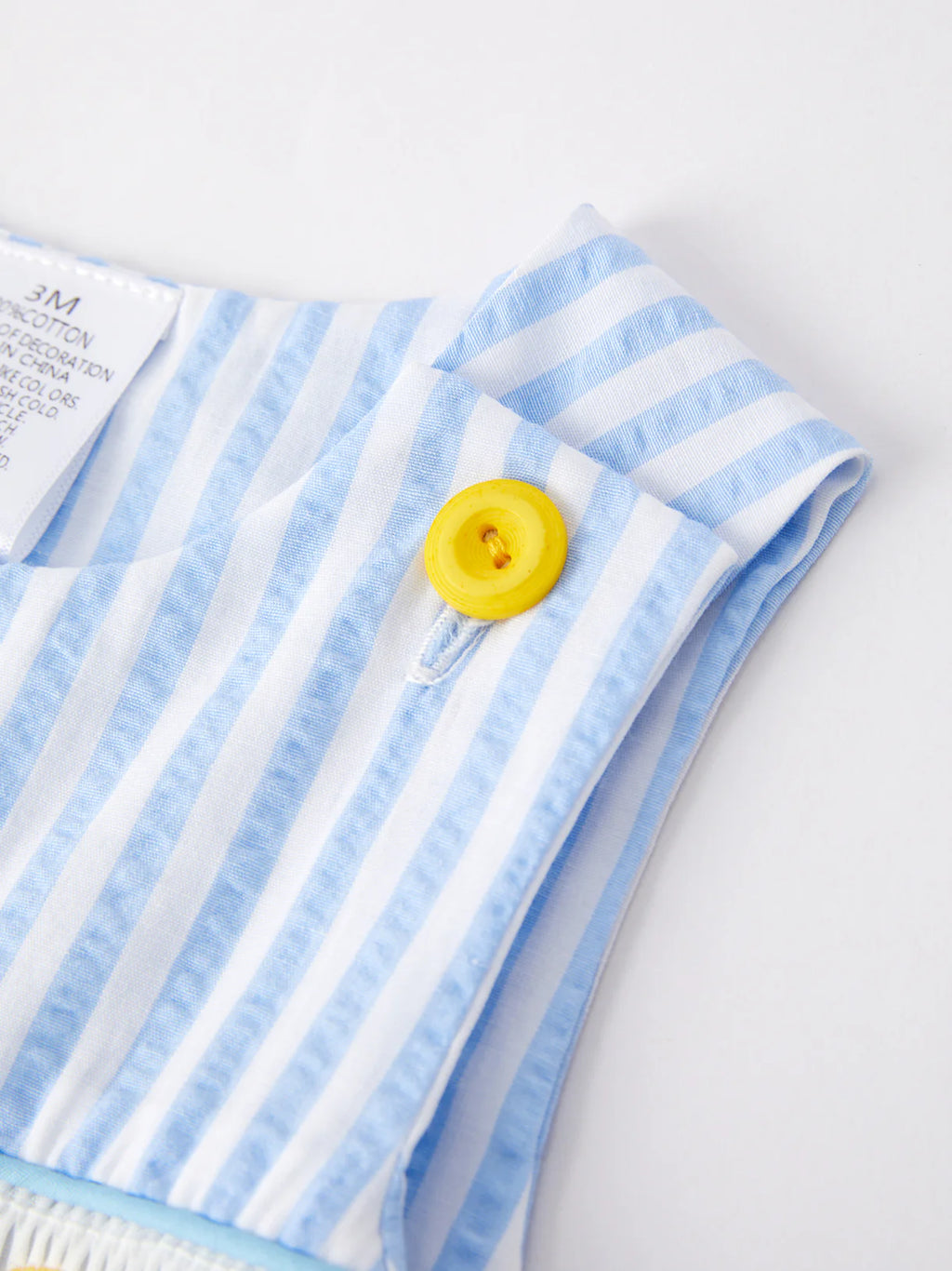 Spring & Summer Chicken Embroidery Blue Boy Romper