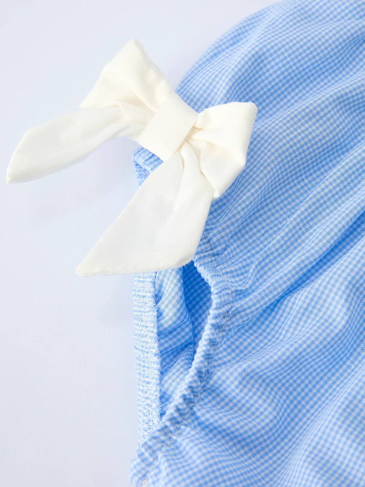 Blue Petal Peter Pan Collar Christening Bloomer Set for Baby Girls