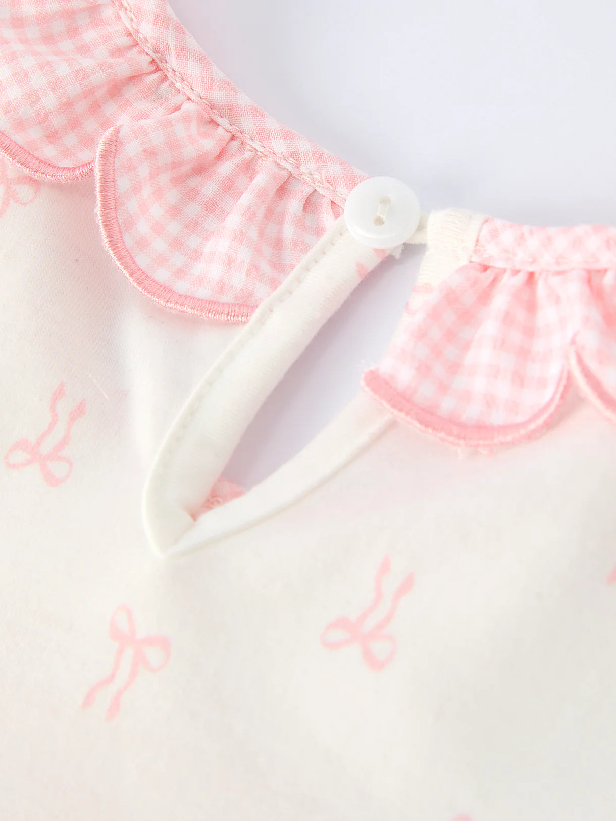 “MAMA’S MINI” Smocked Bow Ruffle Romper