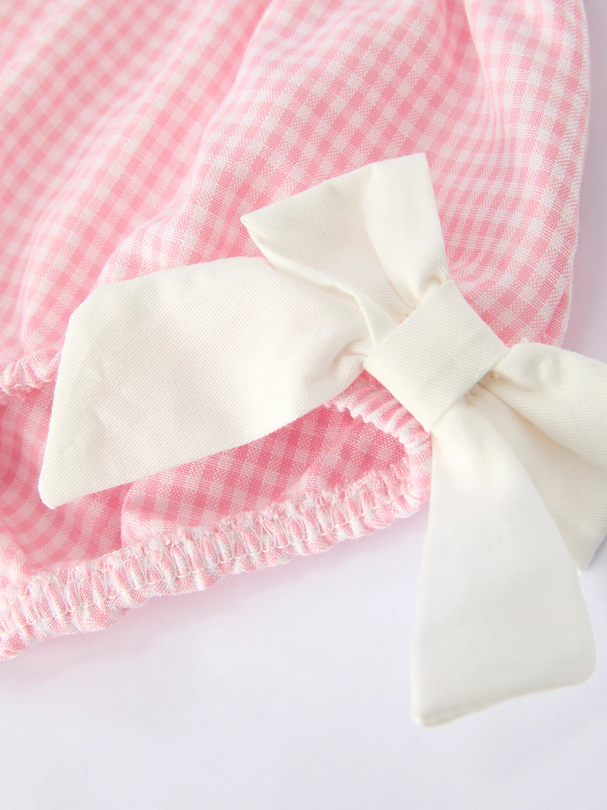 Pink Smocked Church Christening Bishop Bloomer Set for Baby Girls