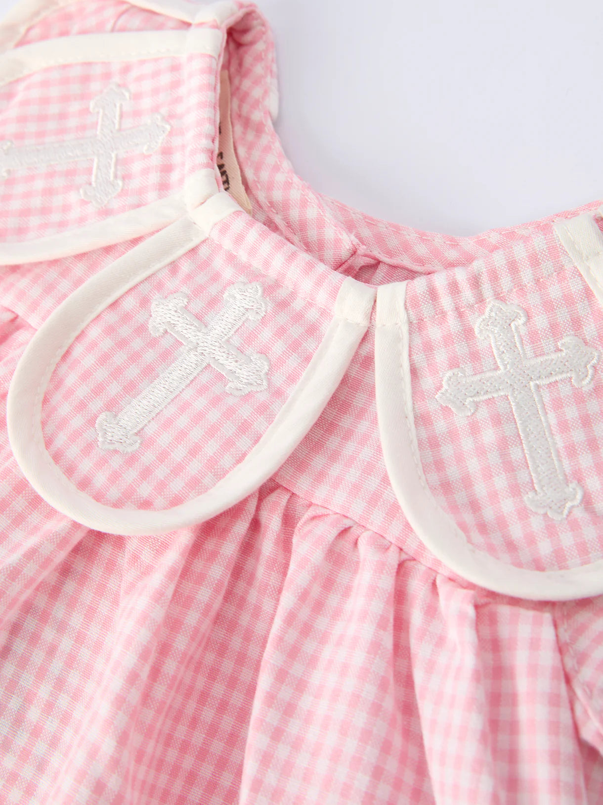 Pink Smocked Church Christening Bishop Bloomer Set for Baby Girls