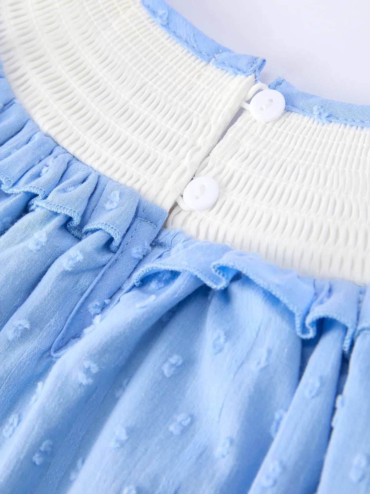 4th of July American Flag Girls Dress with Ruffle Collar & Scallop Hem