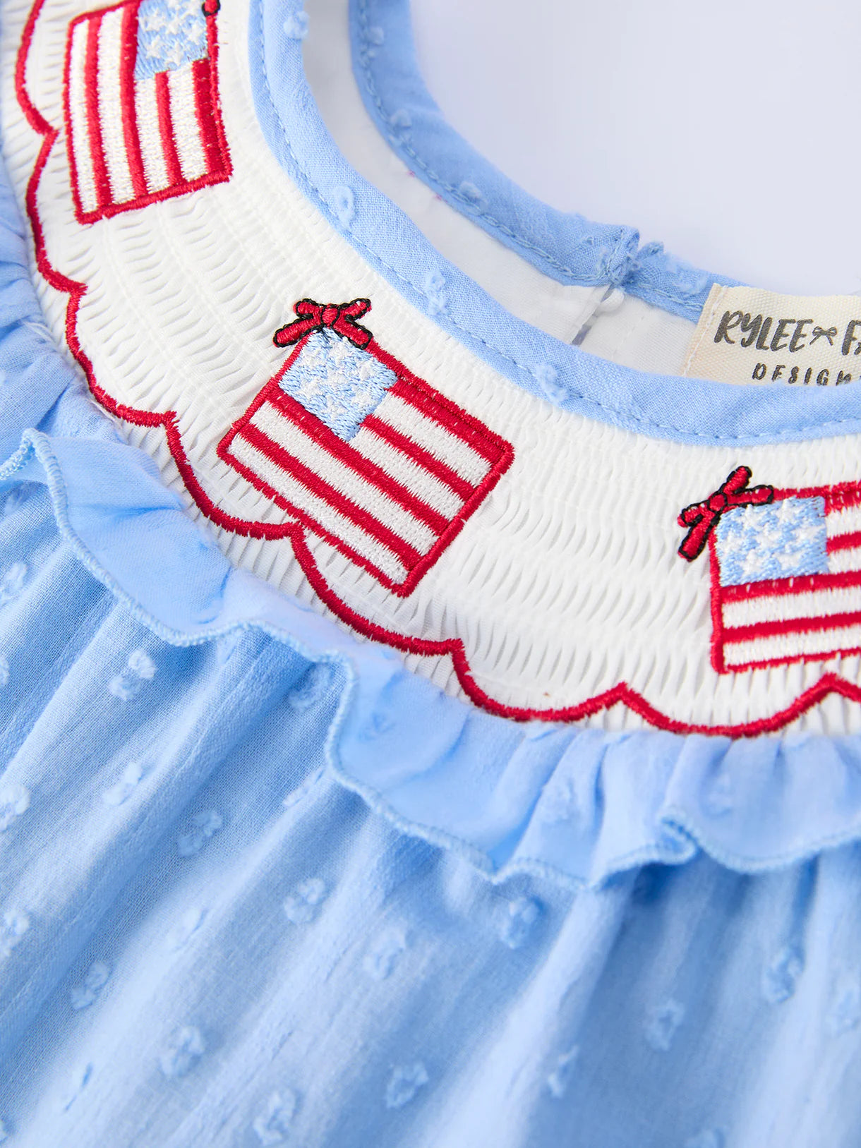 4th of July Flag Girls Bloomer Set with Ruffle Collar