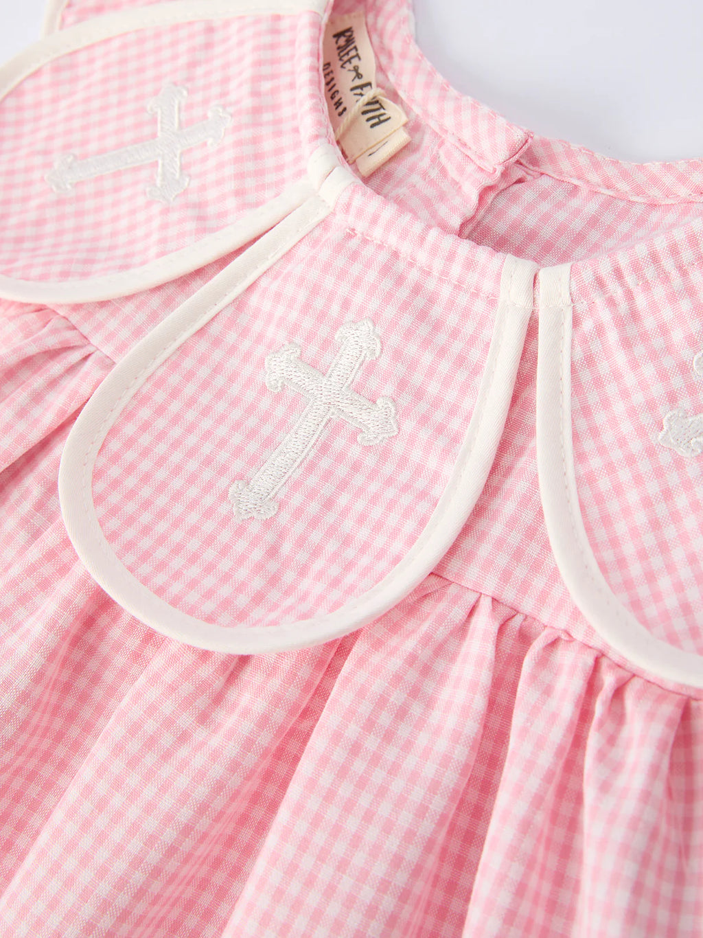 Pink Smocked Church Christening Bishop Dress for Girls