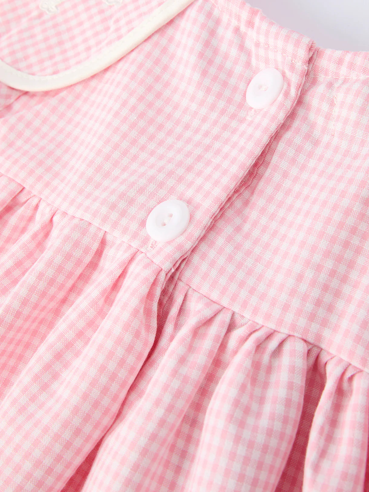 Pink Smocked Church Christening Bishop Dress for Girls