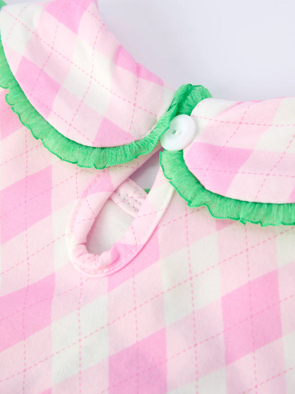 Spring Golf Embroidered Smocked Bow Dress for Girls