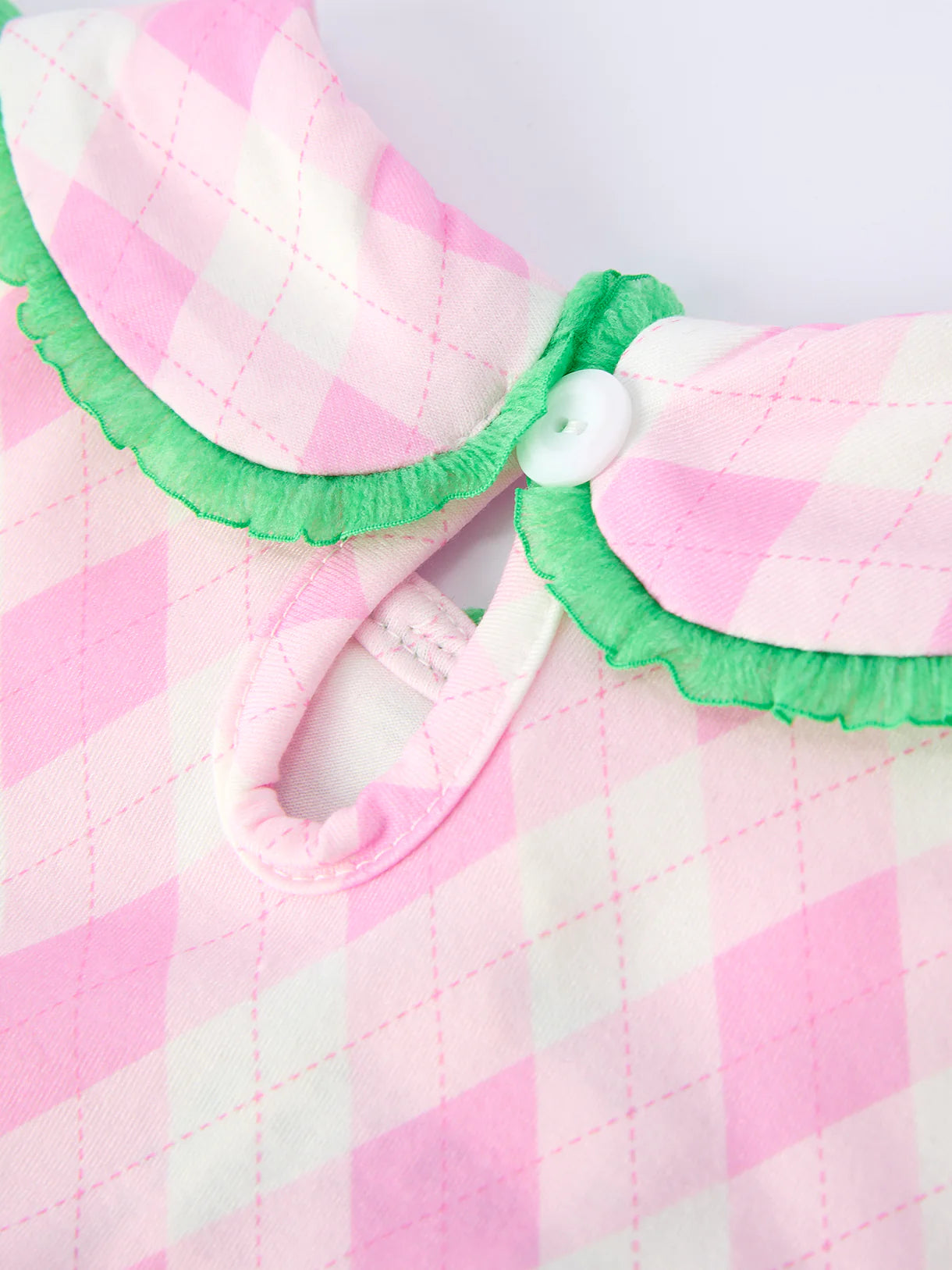 Spring Golf Embroidered Smocked Bow Dress for Girls
