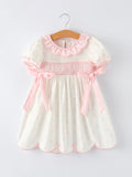 “MAMA’S MINI” Smocked Bow Ruffle Dress