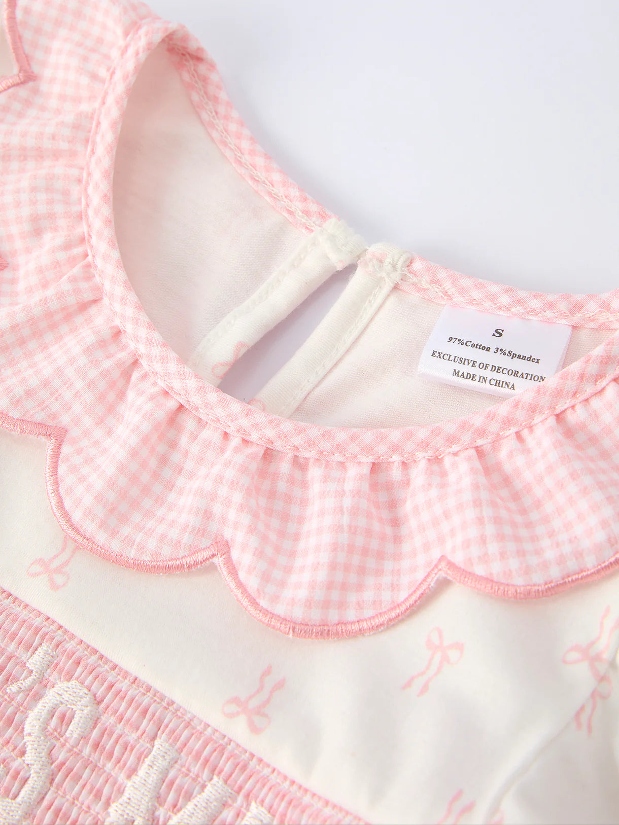 “MAMA’S MINI” Smocked Bow Ruffle Dress
