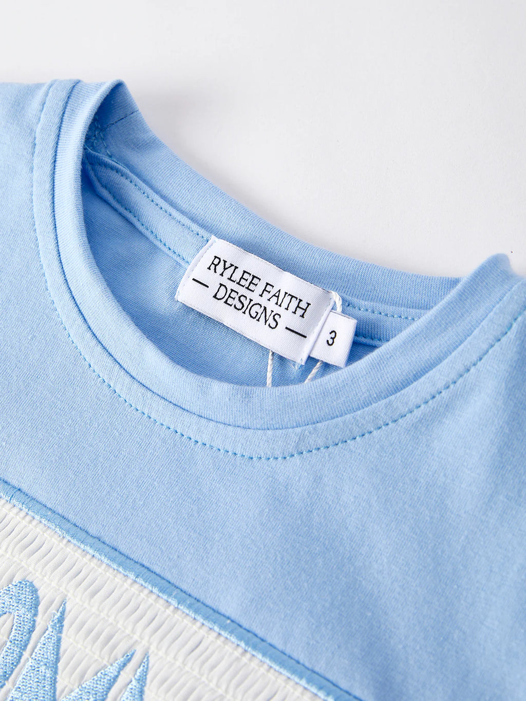 “I ❤ MOMMY” Embroidered Smocked Baby Boys Striped Shorts Set