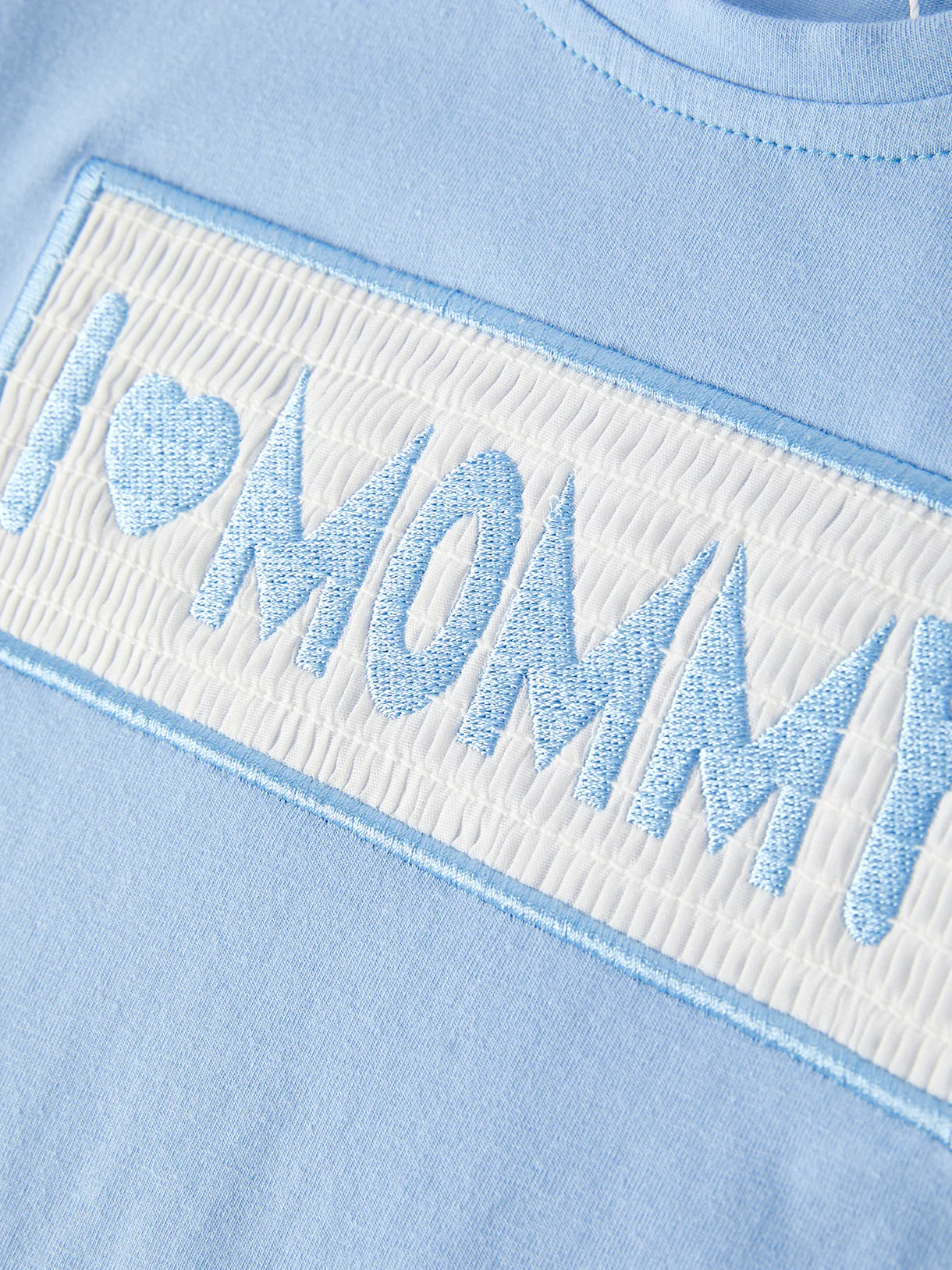 “I ❤ MOMMY” Embroidered Smocked Baby Boys Striped Shorts Set